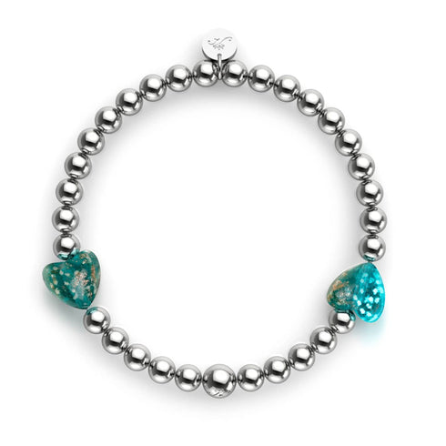 Petrol | Firefly Glasherzen Essence Armband
